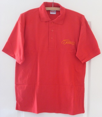 P002 - Polo Shirt Red - RSSOC Car Logo - Click Image to Close