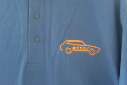 P001 - Polo Shirt Blue - RSSOC Car Logo - Click Image to Close