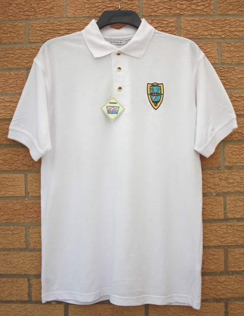 F016 - Polo Shirt White - RSSOC Shield Logo
